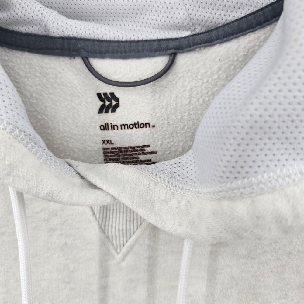 All In Motion Hoodie Womens XXL Heather Gray Mesh Lined Sweatshirt Pullover - Picture 5 of 8